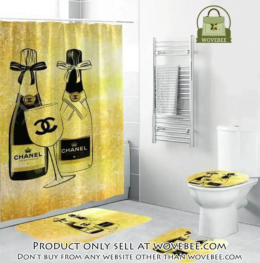 Chanel yellow fashion luxury brand premium bathroom set home decor wvb4656764